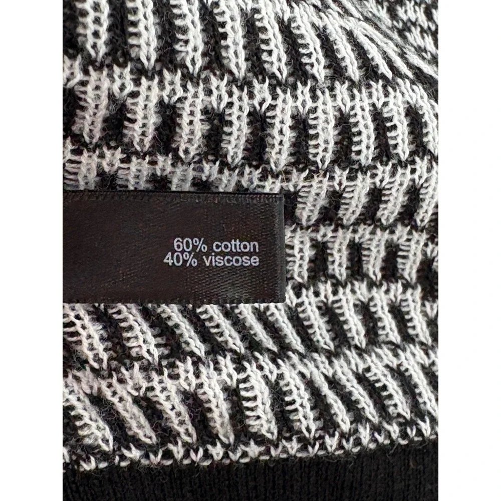 The‎ Limited Womens Houndstooth Button Down Cardigan Sweater Black White Large